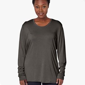 NWT Cherokee UnderScrub Undershirt Soft Crew Neck XS Gray